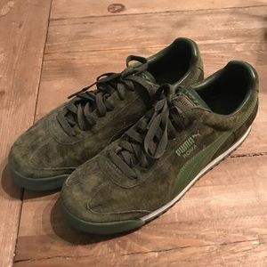 Puma Roma Forest Green Suede US9 Shoes
